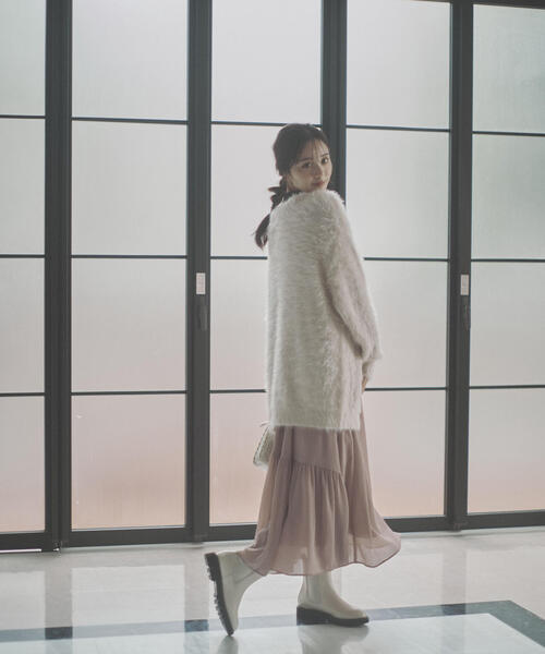 PROPORTION BODY DRESSING（プロポーションボディドレッシング）の「キャットＢＩＧカーディガン / 1215274902（カーディガン/ボレロ・レディース・ピンク/オフホワイト/ブラウン・SMALL/MEDIUM）」の16枚目の写真