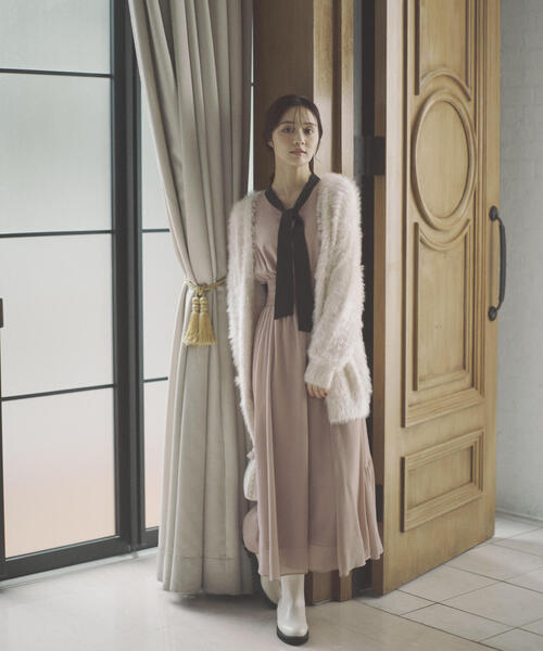 PROPORTION BODY DRESSING（プロポーションボディドレッシング）の「キャットＢＩＧカーディガン / 1215274902（カーディガン/ボレロ・レディース・ピンク/オフホワイト/ブラウン・SMALL/MEDIUM）」の17枚目の写真