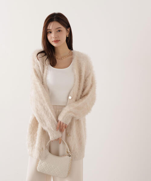 PROPORTION BODY DRESSING（プロポーションボディドレッシング）の「キャットＢＩＧカーディガン / 1215274902（カーディガン/ボレロ・レディース・ピンク/オフホワイト/ブラウン・SMALL/MEDIUM）」の21枚目の写真