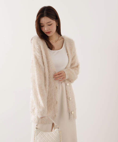 PROPORTION BODY DRESSING（プロポーションボディドレッシング）の「キャットＢＩＧカーディガン / 1215274902（カーディガン/ボレロ・レディース・ピンク/オフホワイト/ブラウン・SMALL/MEDIUM）」の22枚目の写真