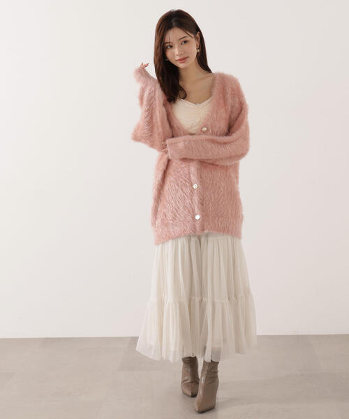 PROPORTION BODY DRESSING（プロポーションボディドレッシング）の「キャットＢＩＧカーディガン / 1215274902（カーディガン/ボレロ・レディース・ピンク/オフホワイト/ブラウン・SMALL/MEDIUM）」の12枚目の写真