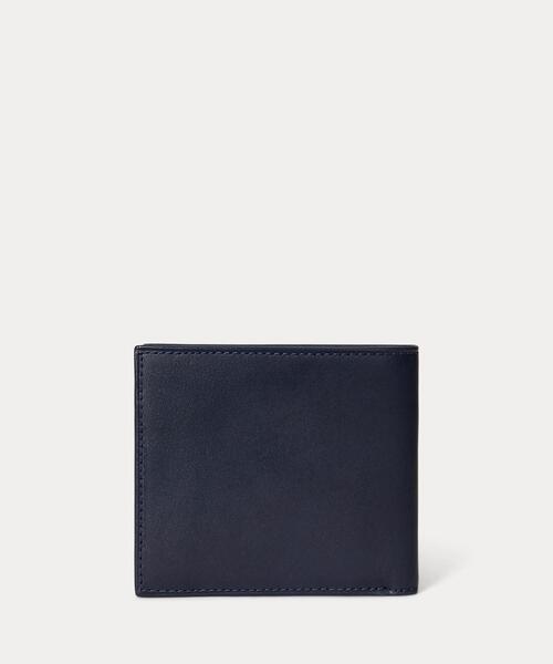 未使用 Polo ポロベア レザー ビルフォールド  ウォレット ネイビー Polo ベア レザー ビルフォールド コイン ウォレット（財布）｜POLO
