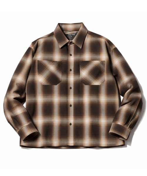 Beautiful Harmony（ビューティフルハーモニー）の「リサイクル糸オンブレチェックシャツ（シャツ/ブラウス・メンズ・ブラウン/ブルー/ブラック・MEDIUM/LARGE/X-LARGE）」の2枚目の写真