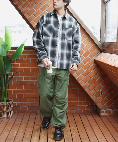 Beautiful Harmony（ビューティフルハーモニー）の「リサイクル糸オンブレチェックシャツ（シャツ/ブラウス・メンズ・ブラウン/ブルー/ブラック・MEDIUM/LARGE/X-LARGE）」の8枚目の写真