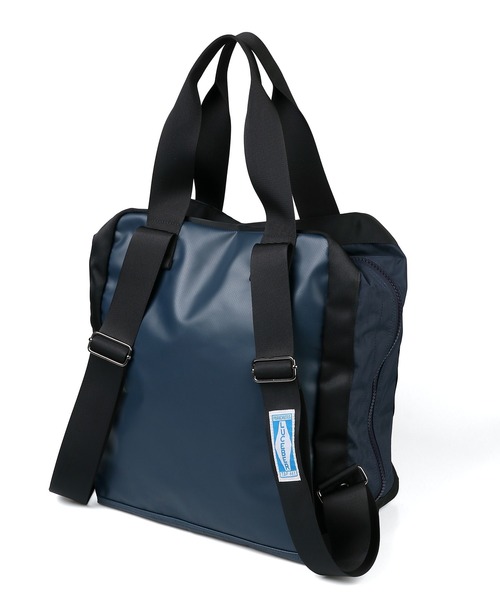 The DUFFER of ST.GEORGE（ザダファーオブセントジョージ）の「LUCEBER × BLACK LABEL 2WAY PARACHUTE BAG：ルースバー別注 2ウェイ パラシュートバッグ（トートバッグ・メンズ・ブラック/ネイビー・F）」の13枚目の写真
