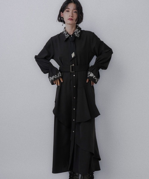 HARE（ハレ）の「アシメフリルシシュウワンピース(HARE)（ワンピース・レディース・ブラック/レッド・FREE）」の13枚目の写真