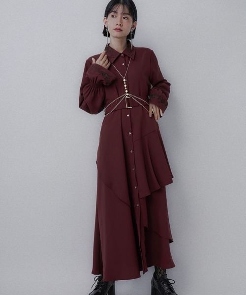 アシメフリルシシュウワンピース アシメフリルシシュウワンピース(HARE)（ワンピース）｜HARE