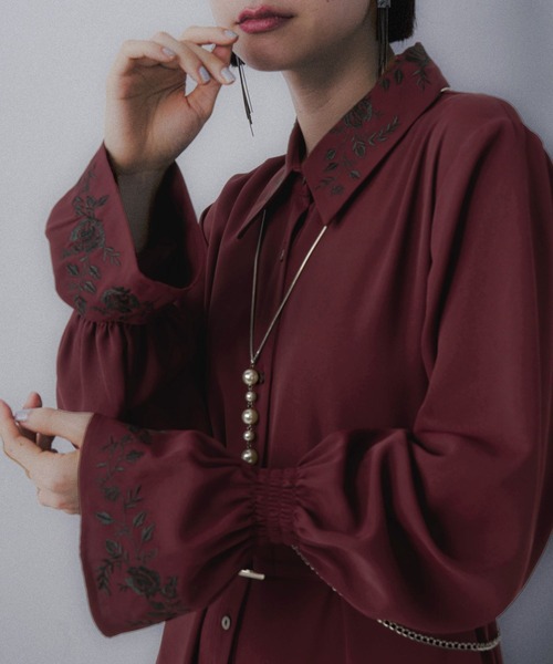 HARE（ハレ）の「アシメフリルシシュウワンピース(HARE)（ワンピース・レディース・ブラック/レッド・FREE）」の10枚目の写真