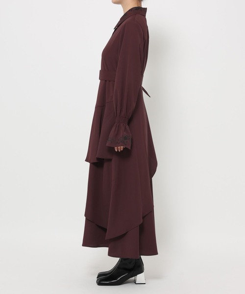 HARE（ハレ）の「アシメフリルシシュウワンピース(HARE)（ワンピース・レディース・ブラック/レッド・FREE）」の19枚目の写真