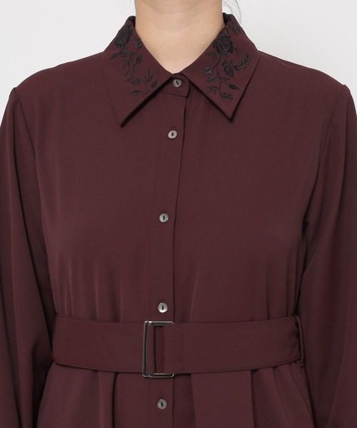 HARE（ハレ）の「アシメフリルシシュウワンピース(HARE)（ワンピース・レディース・ブラック/レッド・FREE）」の5枚目の写真