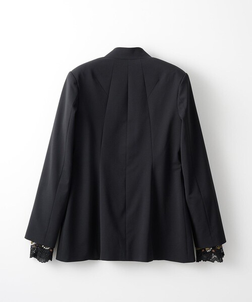 MURRAL(ミューラル)の「【MURRAL/ミューラル】Slit sleeve lace jacket/スリットスリーブレースジャケット(テーラードジャケット・レディース・ネイビー/ブラック・2/1)」の21枚目の写真