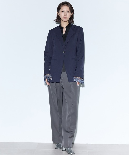 murral テーラードジャケット MURRAL/ミューラル】Slit sleeve lace jacket/スリットスリーブ