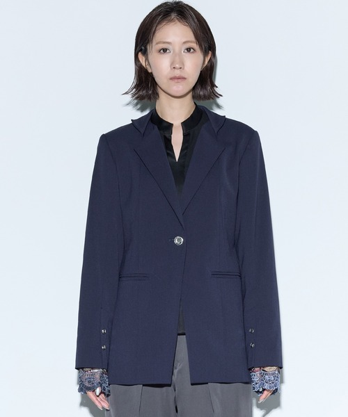 murral テーラードジャケット MURRAL/ミューラル】Slit sleeve lace jacket/スリットスリーブレース