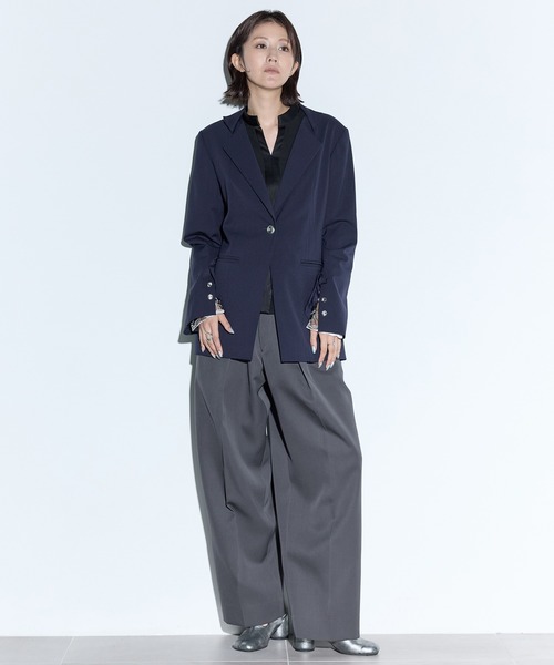 MURRAL/ミューラル】Slit sleeve lace jacket/スリットスリーブ