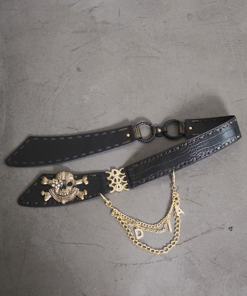 スカルバックルチェーンベルト（ベルト）｜d.i.a.（ダイヤ）の