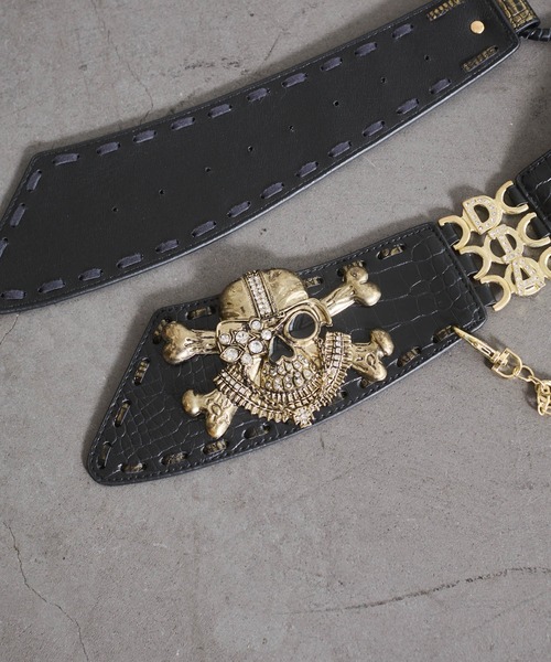 スカルバックルチェーンベルト（ベルト）｜d.i.a.（ダイヤ）の