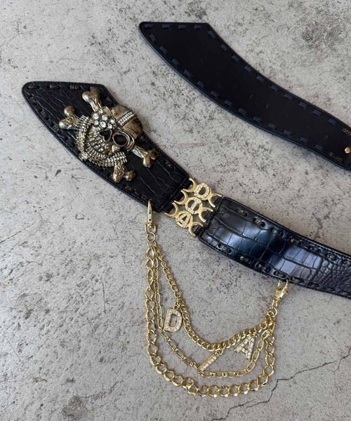 スカルバックルチェーンベルト（ベルト）｜d.i.a.（ダイヤ）の