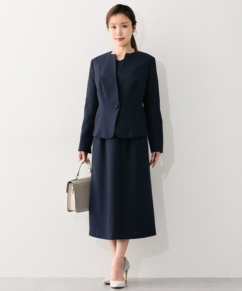 大きい胸専用】【入学式・卒業式・フォーマル】キーネックジャケット