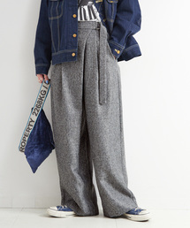 B.C STOCK | 手洗い可 / ヘザーツイードラップタックスラックス(スラックス)