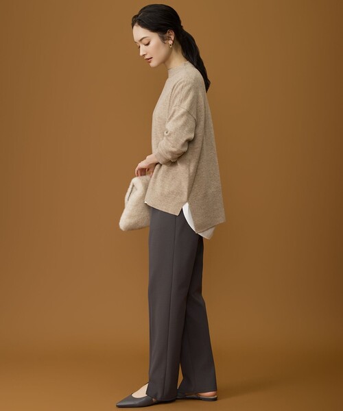 自由区（ジユウク）の「ジョーゼットニット パンツ（その他パンツ・レディース・ブラック系/アイボリー系/グレー系・32）」の15枚目の写真