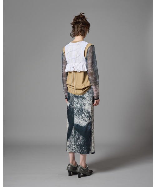 Nontokyo プリントスカート 25AW】NONTOKYO ノントーキョー / ダイレクトプリントリボン