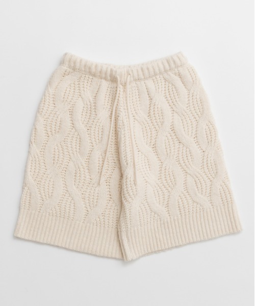 MAISON SPECIAL（メゾンスペシャル）の「Cable Knit Shorts / ケーブルニットハーフパンツ（その他パンツ・レディース・ブラック/グレー/オフホワイト・FREE）」の11枚目の写真