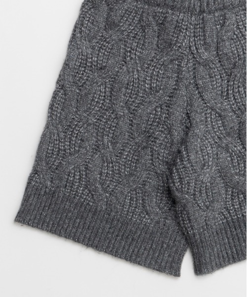 MAISON SPECIAL（メゾンスペシャル）の「Cable Knit Shorts / ケーブルニットハーフパンツ（その他パンツ・レディース・ブラック/グレー/オフホワイト・FREE）」の18枚目の写真