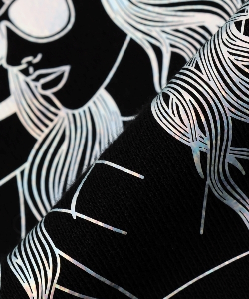 X-girl Stages（エックスガールステージス）の「【TBSドラマ フェイクマミー 着用アイテム】スケボーガールオーロラプリントトレーナー（スウェット・キッズ・ブラック/スモークピンク・130cm/140cm/100cm/110cm/120cm/90cm）」の7枚目の写真