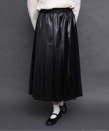 I am I in fact... | LEATHER LIKE pleats skirt(スカート)