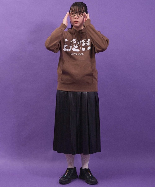 I am I in fact...(アイアムアイインファクト)の「LEATHER LIKE pleats skirt(スカート・レディース・ブラック・FREE)」の16枚目の写真