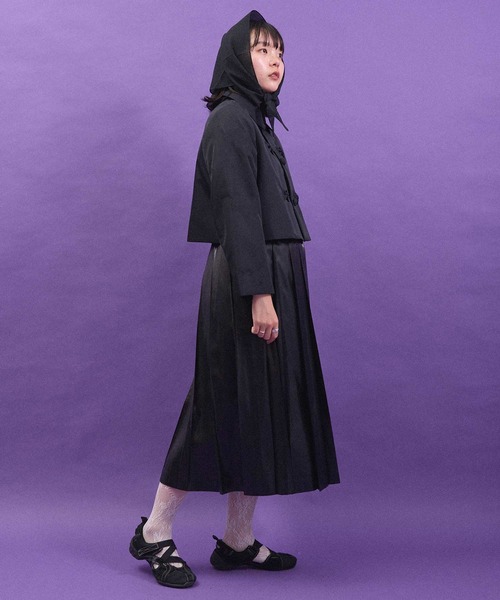 I am I in fact...(アイアムアイインファクト)の「LEATHER LIKE pleats skirt(スカート・レディース・ブラック・FREE)」の18枚目の写真