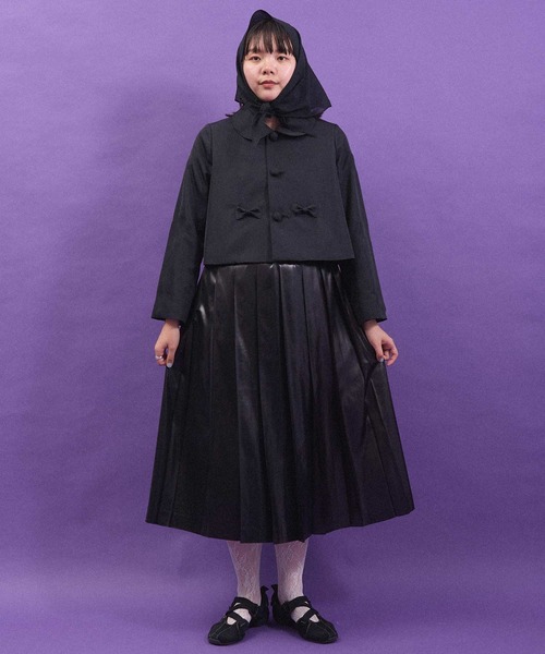 I am I in fact...(アイアムアイインファクト)の「LEATHER LIKE pleats skirt(スカート・レディース・ブラック・FREE)」の17枚目の写真