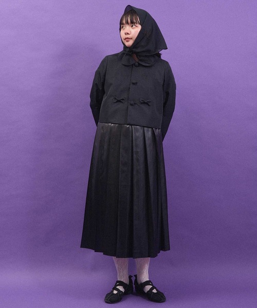 I am I in fact...(アイアムアイインファクト)の「LEATHER LIKE pleats skirt(スカート・レディース・ブラック・FREE)」の21枚目の写真