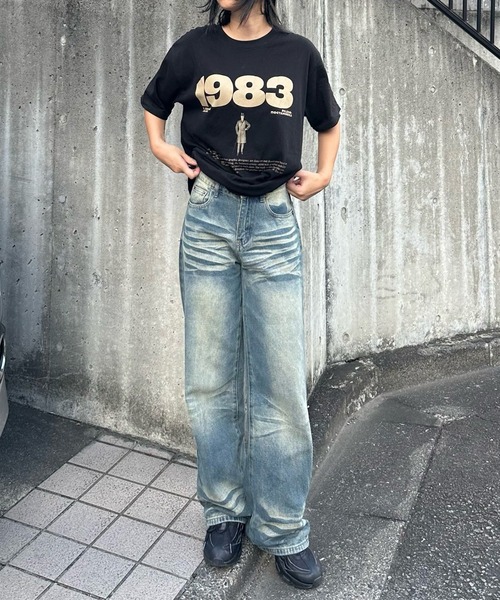 Flugge(フラッジー)の「ヴィンテージウォッシュデニム(デニムパンツ・レディース・ブルー・SMALL)」の4枚目の写真