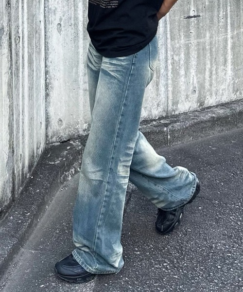 Flugge(フラッジー)の「ヴィンテージウォッシュデニム(デニムパンツ・レディース・ブルー・SMALL)」の5枚目の写真