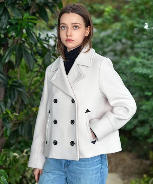 DRESSTERIOR（ドレステリア）の「【CLASSY.12月号/otonaMUSE11月号掲載】Super140'sショートPジャケット（ピーコート・レディース・ネイビー/ダークグレー/オフホワイト・36/34/38）」の6枚目の写真