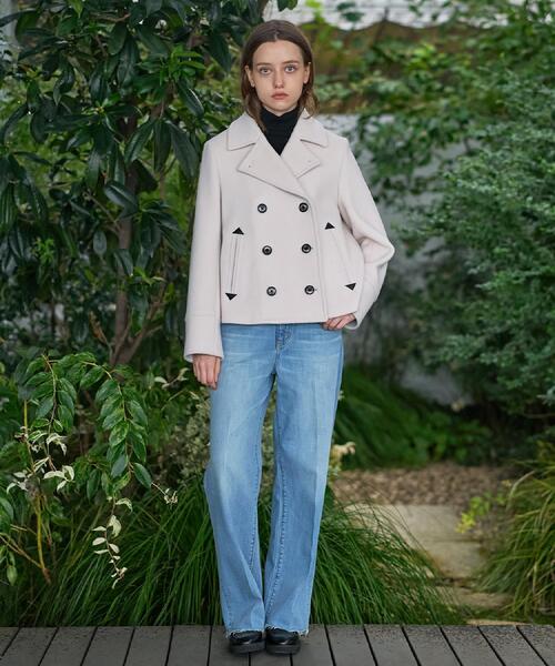 DRESSTERIOR（ドレステリア）の「【CLASSY.12月号/otonaMUSE11月号掲載】Super140'sショートPジャケット（ピーコート・レディース・ネイビー/ダークグレー/オフホワイト・36/34/38）」の7枚目の写真