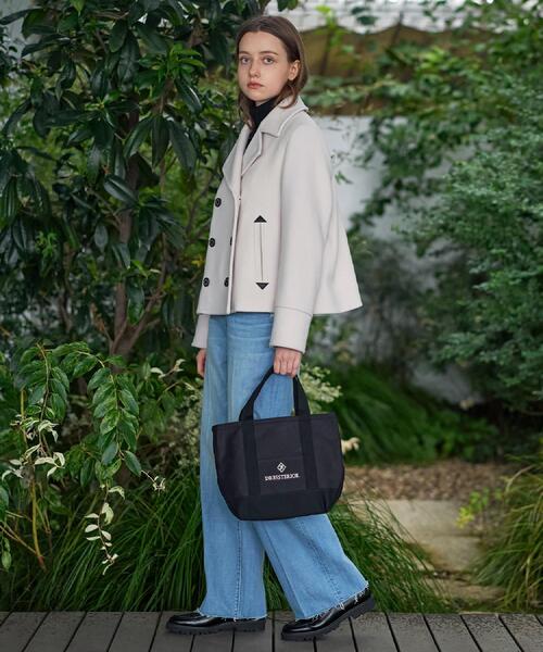 DRESSTERIOR（ドレステリア）の「【CLASSY.12月号/otonaMUSE11月号掲載】Super140'sショートPジャケット（ピーコート・レディース・ネイビー/ダークグレー/オフホワイト・36/34/38）」の9枚目の写真