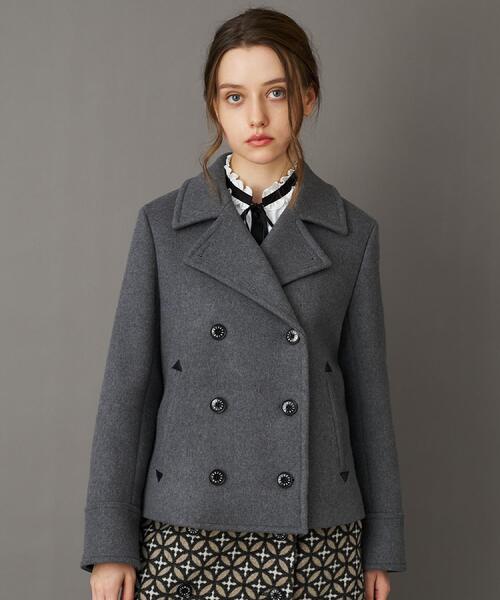 DRESSTERIOR（ドレステリア）の「【CLASSY.12月号/otonaMUSE11月号掲載】Super140'sショートPジャケット（ピーコート・レディース・ネイビー/ダークグレー/オフホワイト・36/34/38）」の12枚目の写真