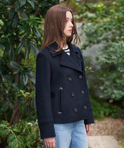 DRESSTERIOR（ドレステリア）の「【CLASSY.12月号/otonaMUSE11月号掲載】Super140'sショートPジャケット（ピーコート・レディース・ネイビー/ダークグレー/オフホワイト・36/34/38）」の21枚目の写真