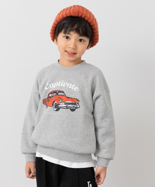 chil2(チルツー)の「裏起毛 プリントトレーナー(スウェット・キッズ・I/B/G/A/H/J/C/D/E/F・120cm/130cm/140cm/80cm/90cm/100cm/110cm)」の2枚目の写真