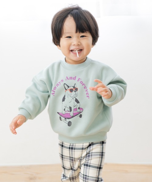 chil2(チルツー)の「裏起毛 プリントトレーナー(スウェット・キッズ・I/B/G/A/H/J/C/D/E/F・120cm/130cm/140cm/80cm/90cm/100cm/110cm)」の6枚目の写真