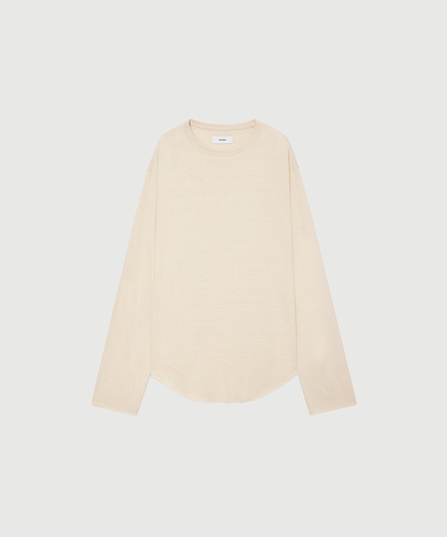 marka(マーカ)の「【MARKA/マーカ】ROUND HEM CREW NECK(Tシャツ/カットソー・メンズ・アイボリー/ブラック・1/2)」の1枚目の写真