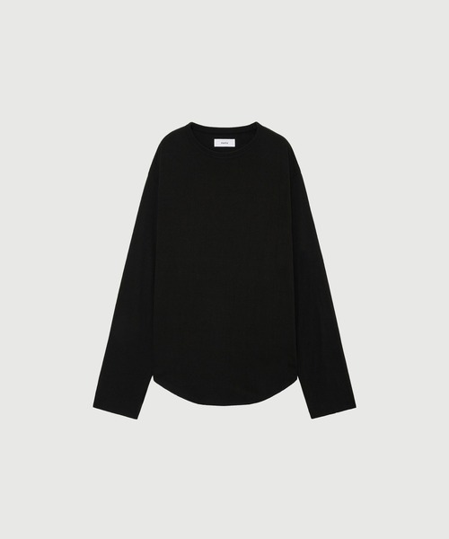 marka(マーカ)の「【MARKA/マーカ】ROUND HEM CREW NECK(Tシャツ/カットソー・メンズ・アイボリー/ブラック・1/2)」の2枚目の写真