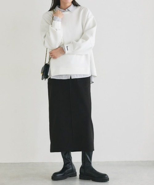 Pierrot(ピエロ)の「カット起毛ポケットIラインスカート(スカート・レディース・ベージュ系その他/ブラック/アイボリー/チャコール・M/PL/PM/L)」の20枚目の写真
