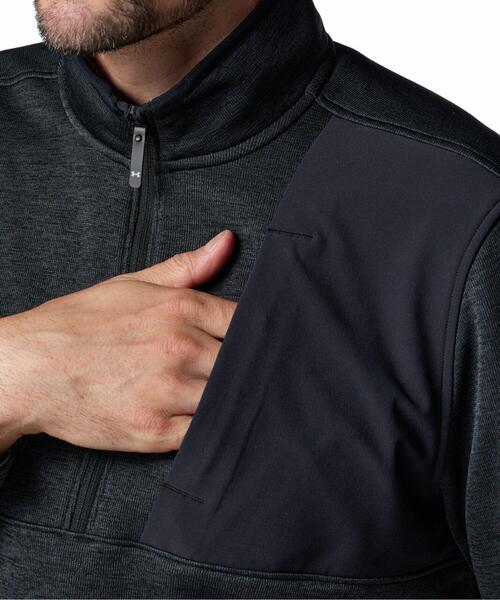 UNDER ARMOUR(アンダーアーマー)の「UAドライブ セーターフリース 1/2ジップ ジャケット(ゴルフ/メンズ)(その他アウター・メンズ・ブラック・XL/L/M/2XL/S)」の6枚目の写真