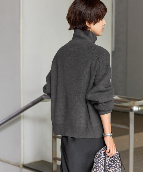 JOURNAL STANDARD relume(ジャーナルスタンダード レリューム)の「《WEB限定追加2》ダブルジップニットカーディガン(カーディガン/ボレロ・レディース・チャコールグレー/ネイビー・FREE)」の9枚目の写真