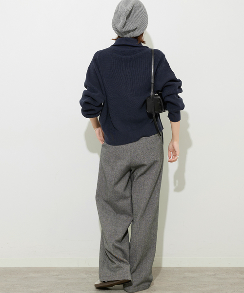 JOURNAL STANDARD relume(ジャーナルスタンダード レリューム)の「《WEB限定追加2》ダブルジップニットカーディガン(カーディガン/ボレロ・レディース・チャコールグレー/ネイビー・FREE)」の13枚目の写真