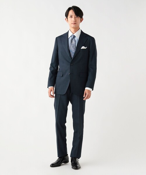 セール】【4/23値下げ】強撚 グレンプレイド 3ボタン スーツ（スーツ