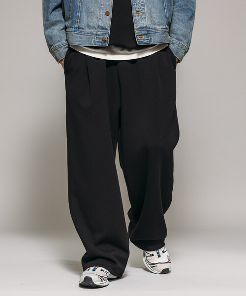 Firsthand（ファーストハンド）の「Firsthand/ファーストハンド スピンドル ダンボール スウェットパンツ / ストレートシルエット（スウェットパンツ・メンズ・ブラック/グレー/ネイビー・MEDIUM/LARGE）」の2枚目の写真